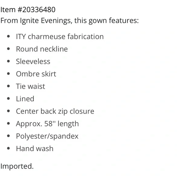 NWOT IGNITE OMBRÉ DRESS, Size 6 - Picture 10 of 10